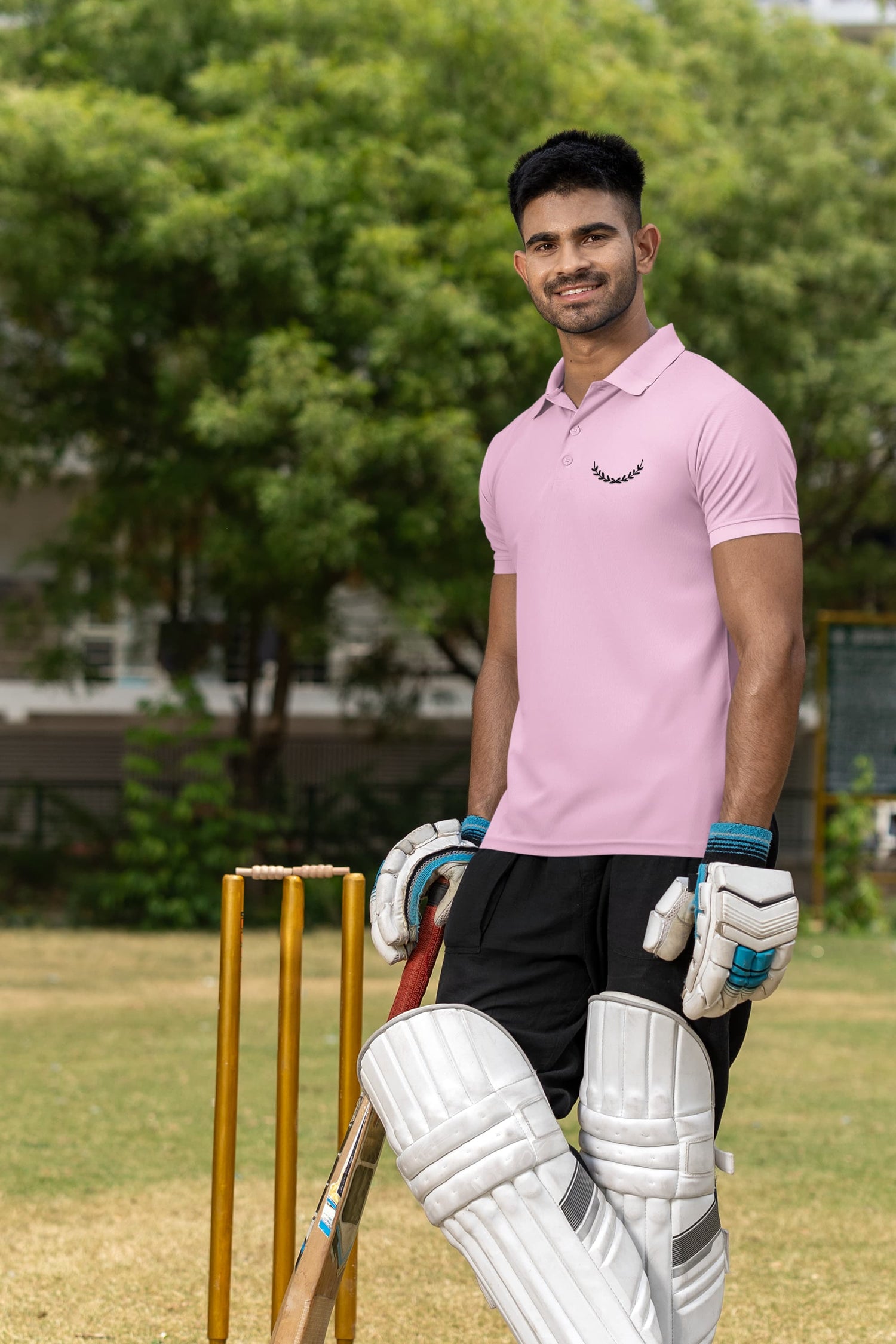 MENS LIGHT PINK POLO T-SHIRT