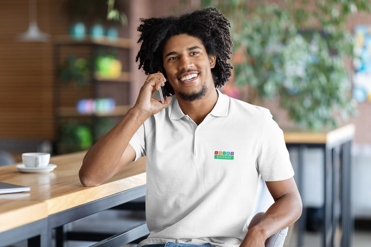 MENS WHITE POLO T-SHIRT