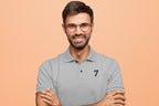 Men's Melange Grey Polo T-shirts