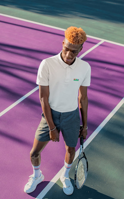 MENS WHITE POLO T-SHIRT