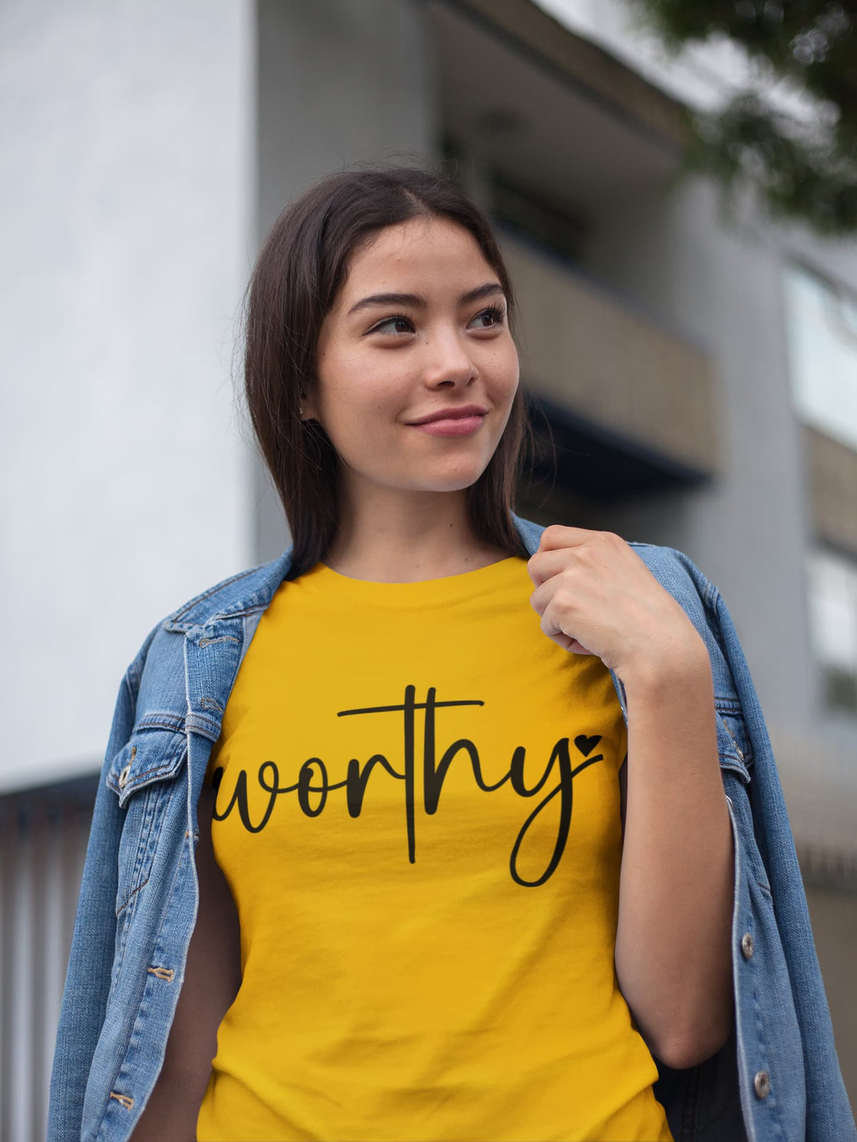 Women's Golden Yellow Round Neck T-shirts