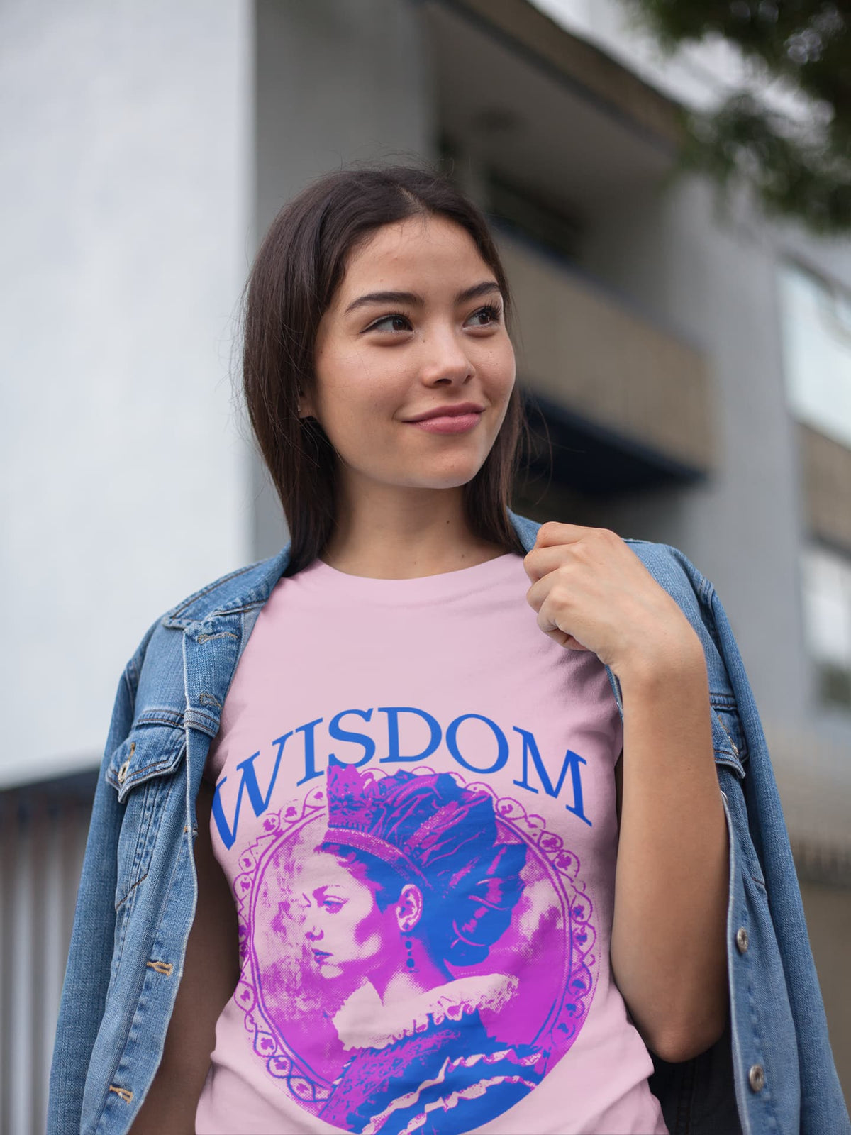 Women's Light Pink Round Neck T-shirts