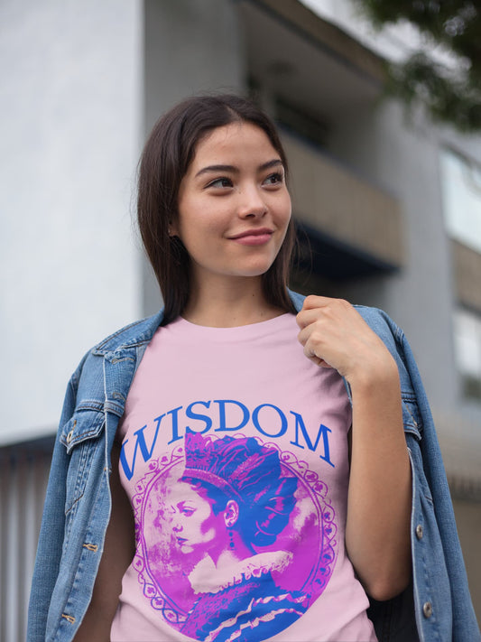 Women's Light Pink Round Neck T-shirts