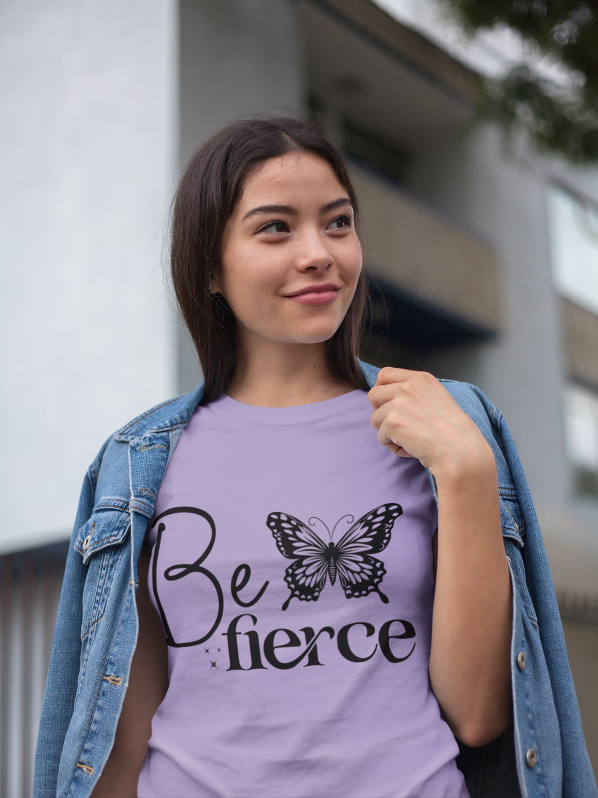 Women's Iris Lavender Round Neck T-shirt