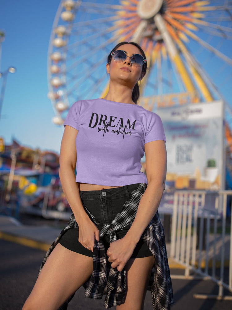 WOMENS IRIS LAVENDER CROP TOP