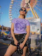 Women's Iris Lavender Crop Tops