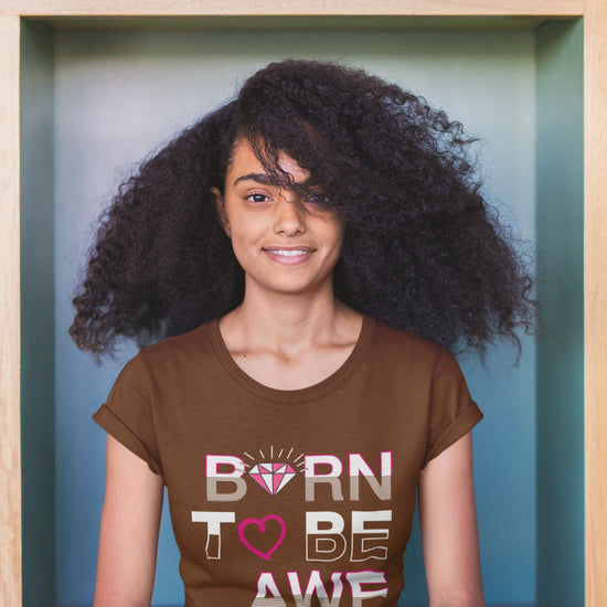 Women’s Coffee Brown Round Neck T-shirts