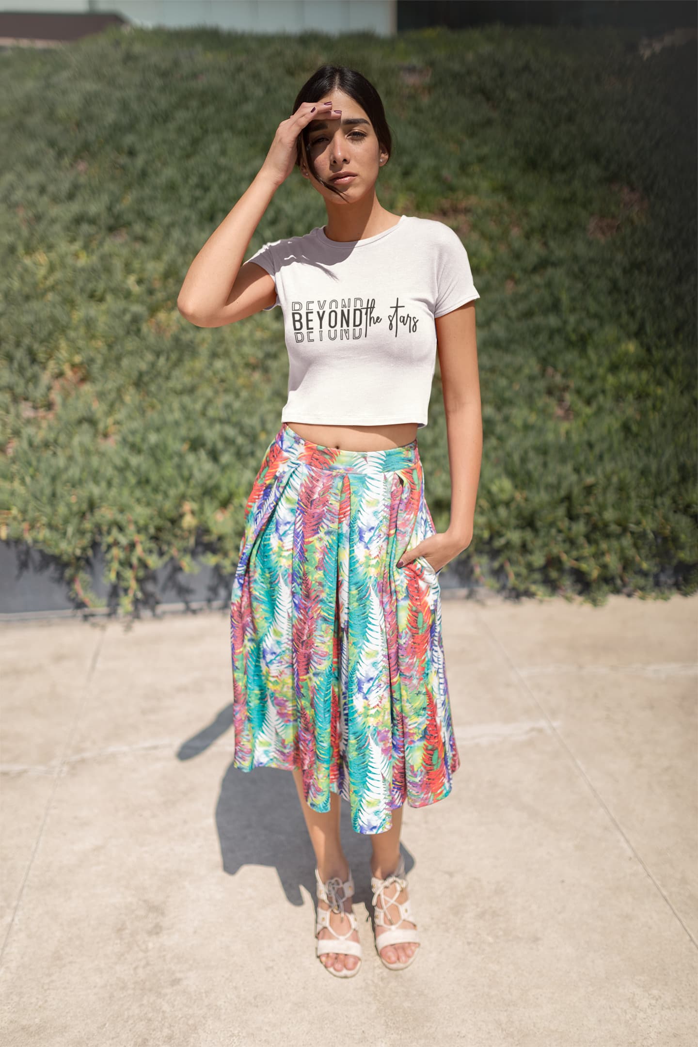 WOMENS WHITE CROP TOP