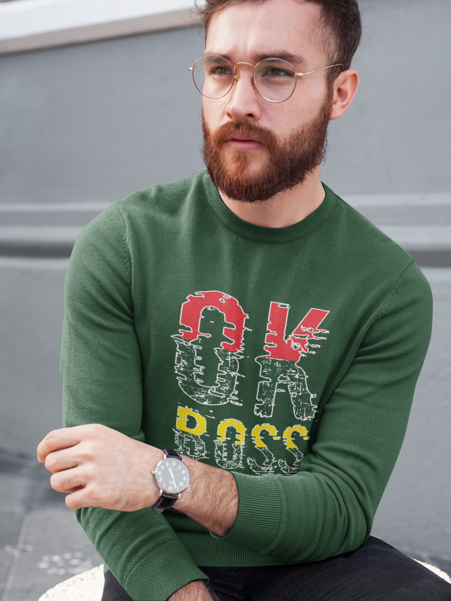 Men's Olive Green Sweatshirts