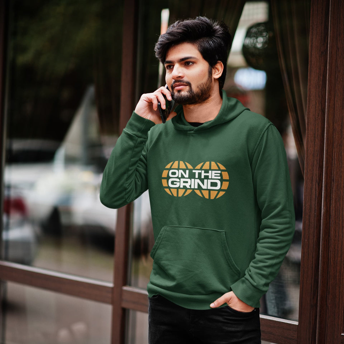 Karavirs® Force Olive Green oversized hoodie for men India