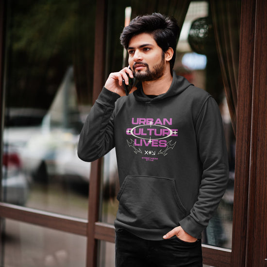 MENS BLACK HOODIES