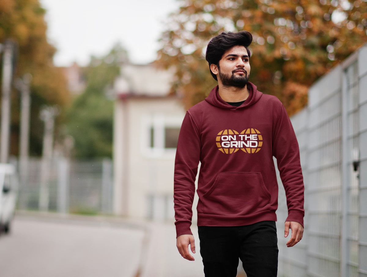 Karavirs® Force Maroon oversized hoodie for men India