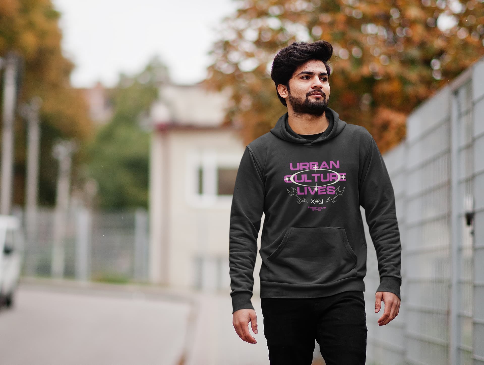 MENS BLACK HOODIES