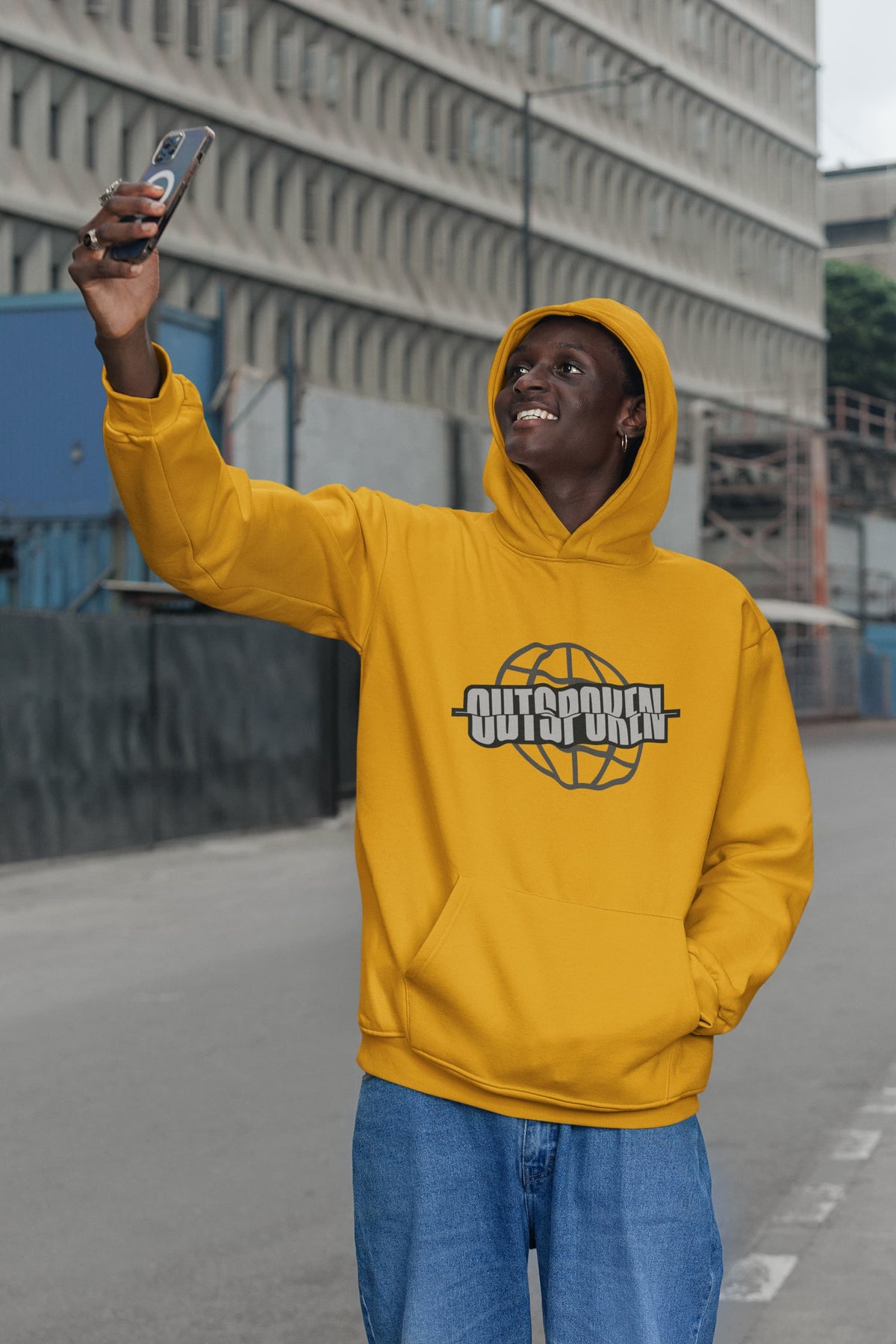 Karavirs® Choice Golden Yellow oversized hoodie for men India