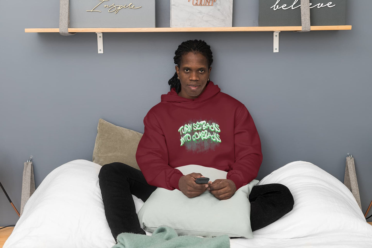 Men's Maroon Hoodies