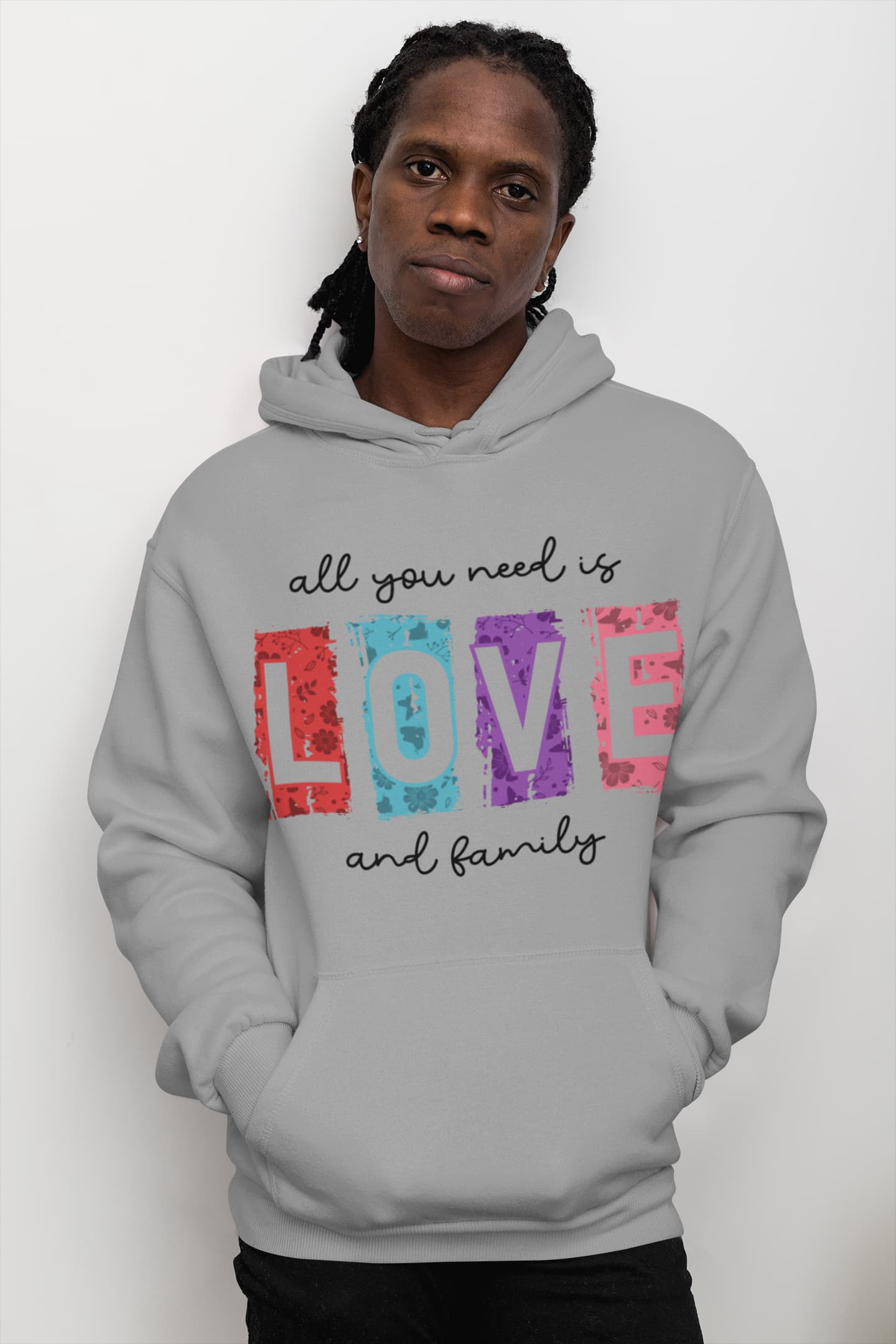 Men's Melange Grey Hoodies