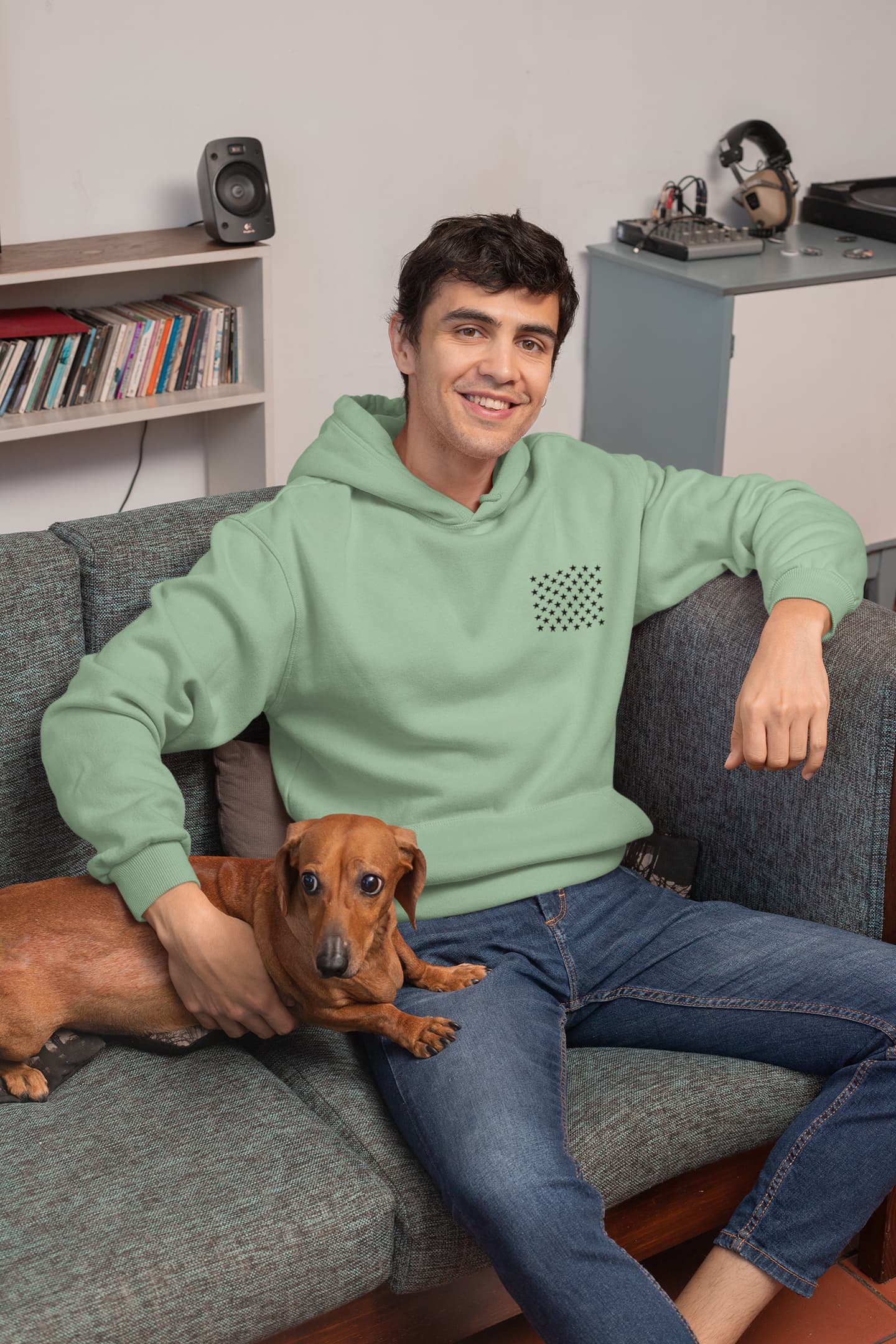 Men's Mint Green Hoodies