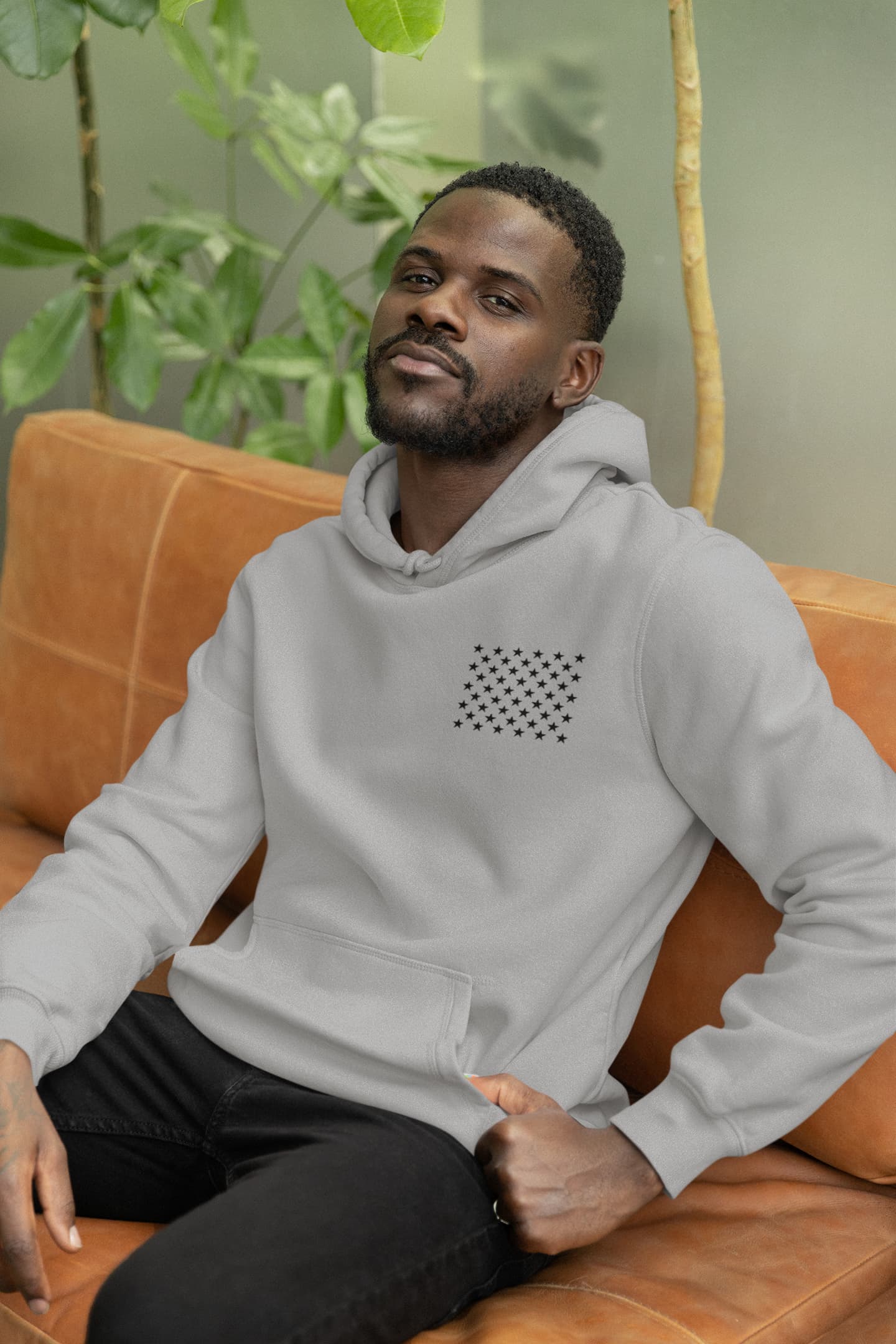 Men's Melange Grey Hoodies