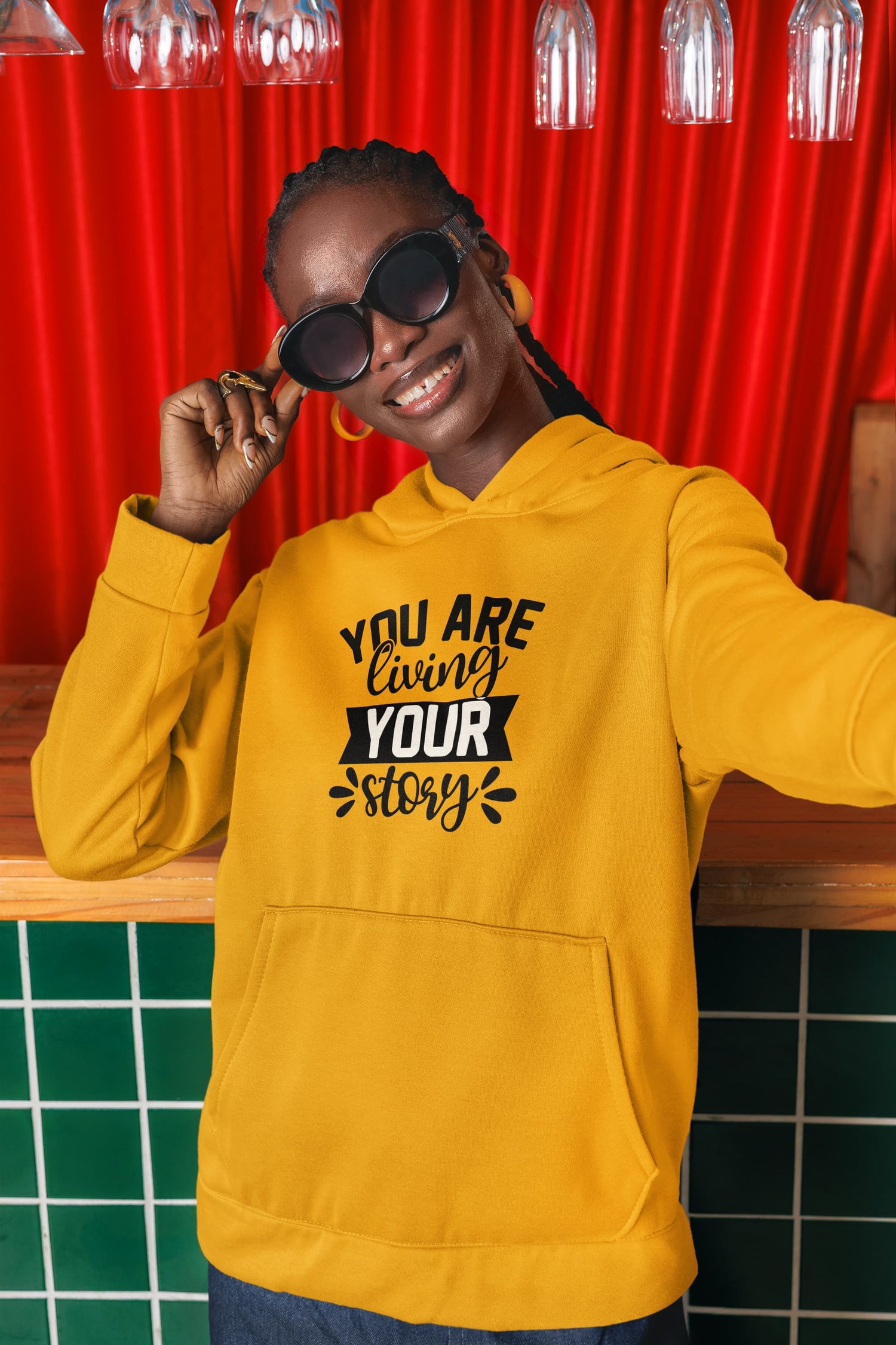 WOMENS GOLDEN YELLOW HOODIES 