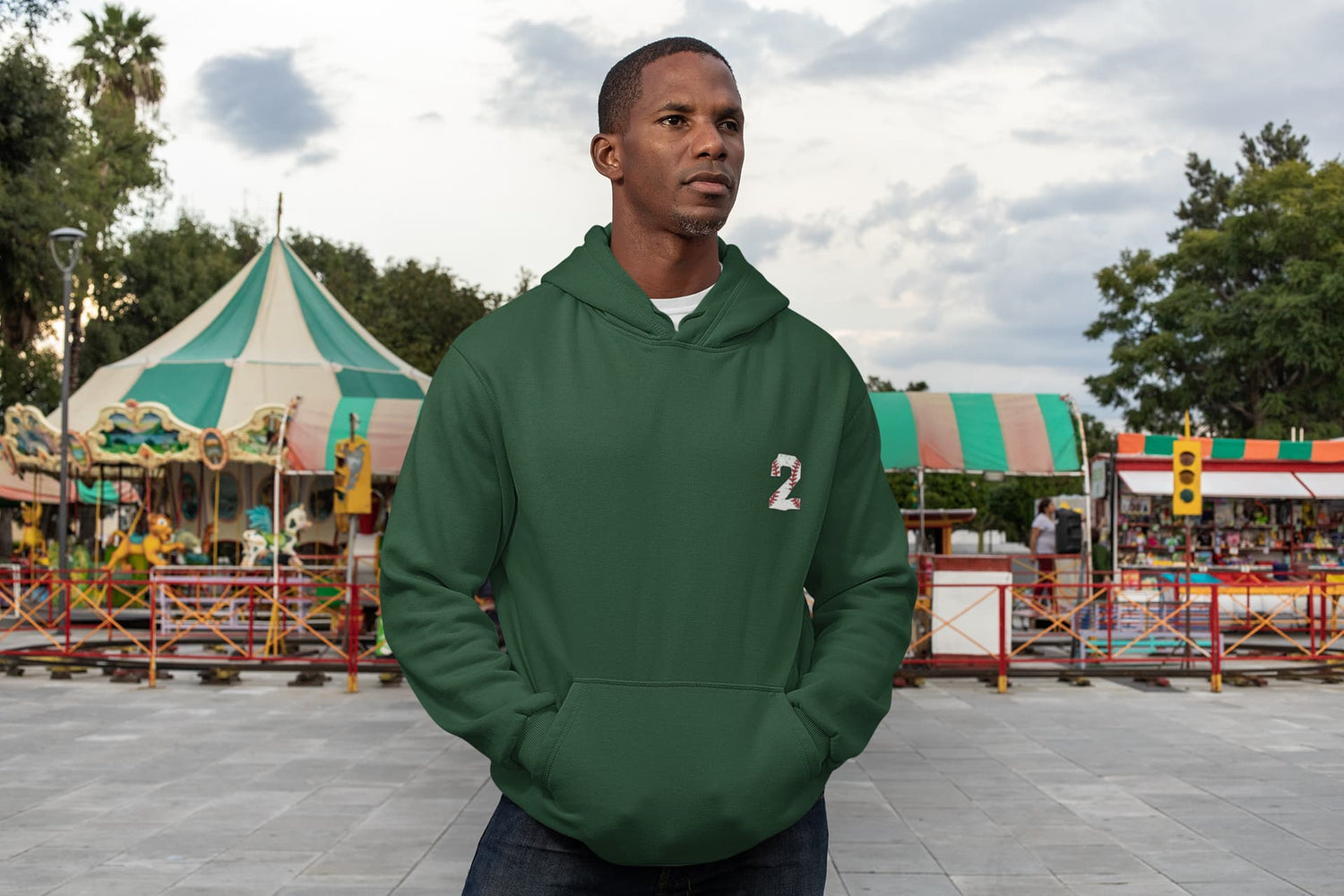 UNISEX OLIVE GREEN HOODIES