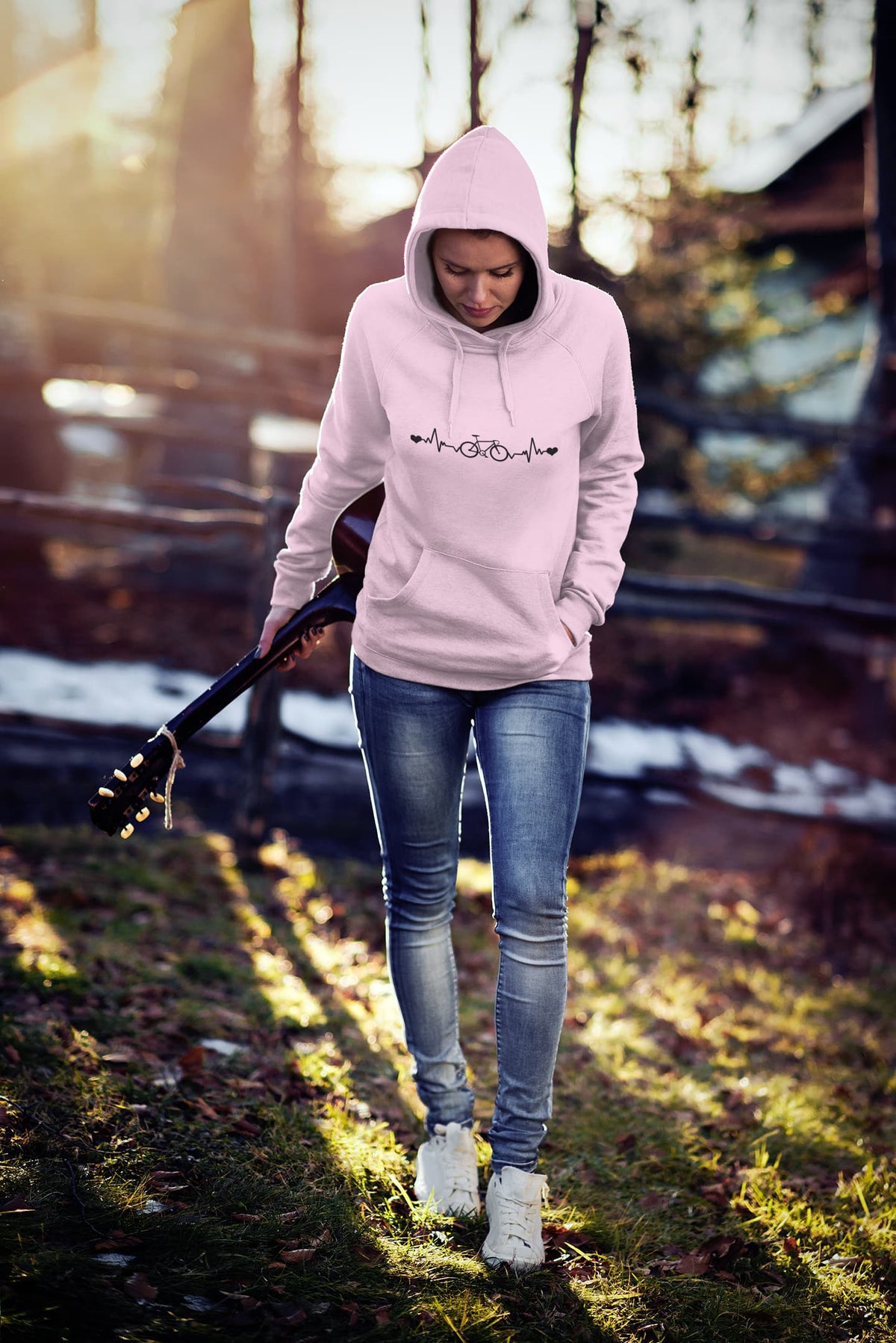 Karavirs® Ascent Light Pink oversized hoodie for women India