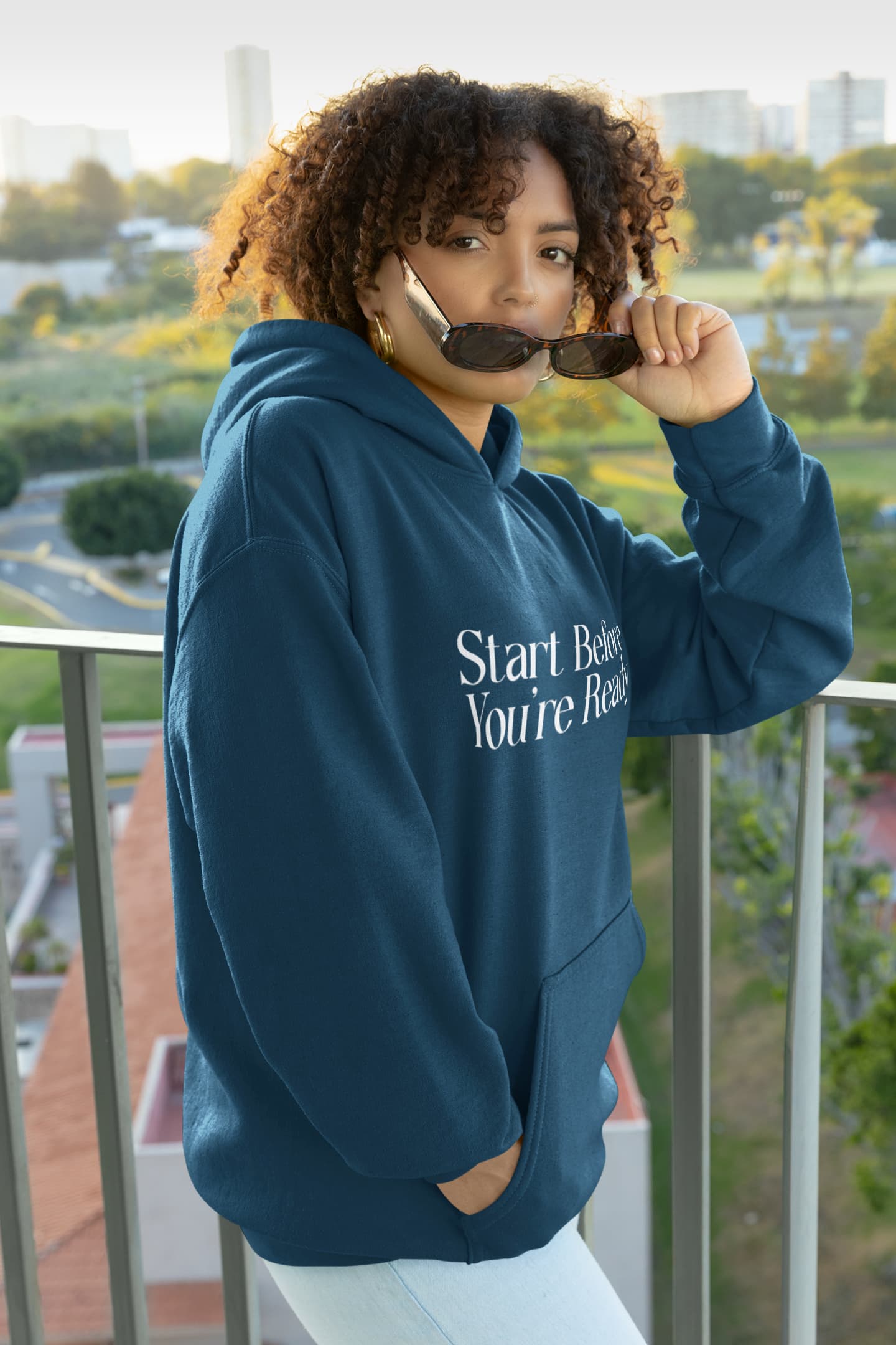 UNISEX NAVY BLUE HOODIES