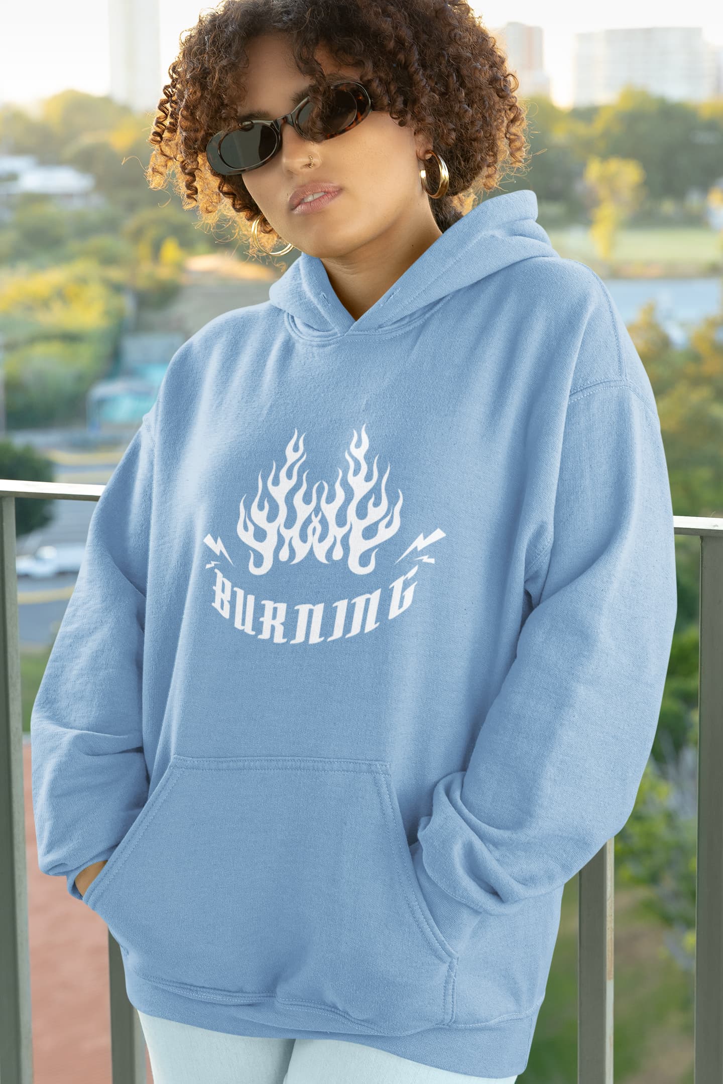 UNISEX BABY BLUE HOODIES