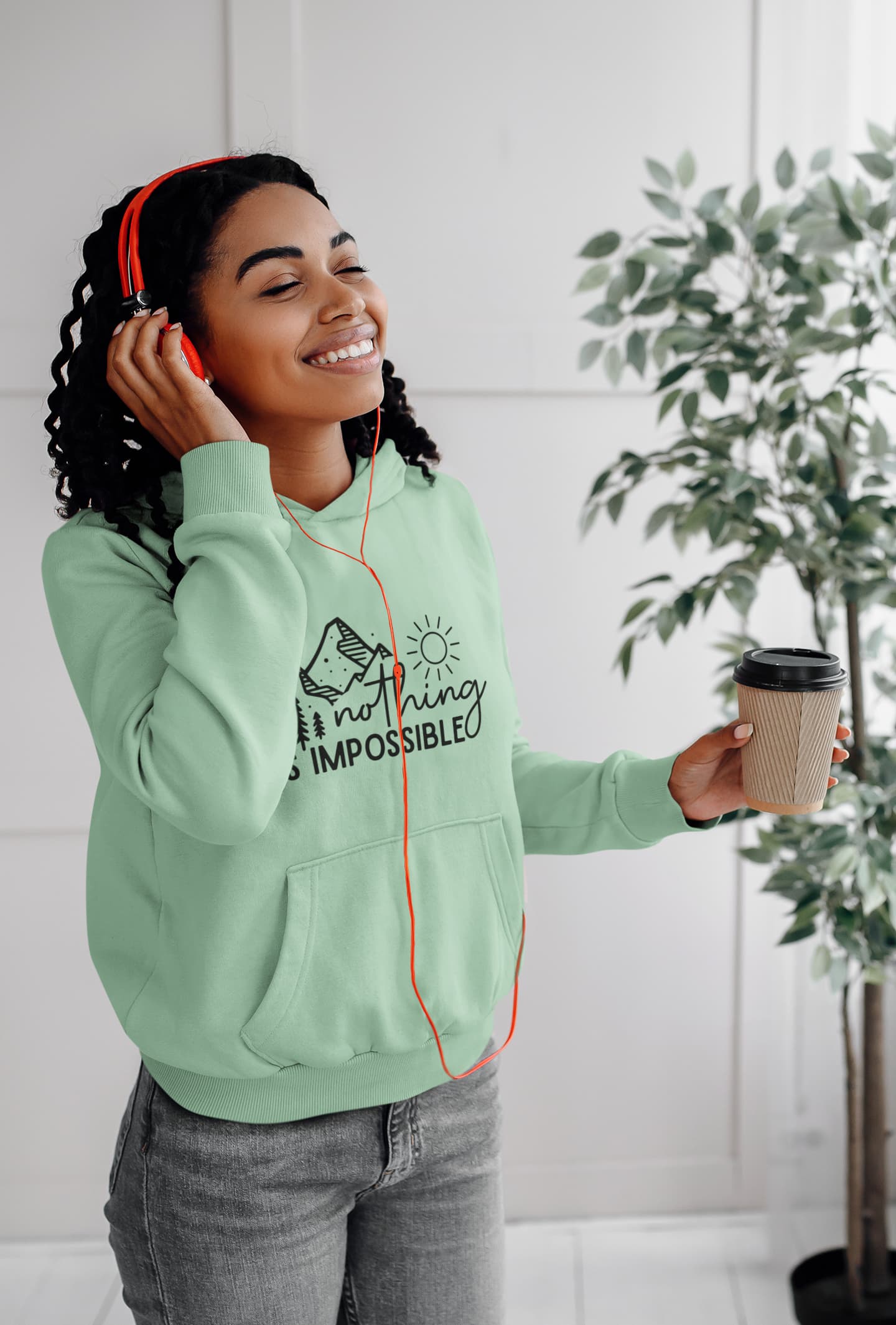WOMENS MINT GREEN HOODIES