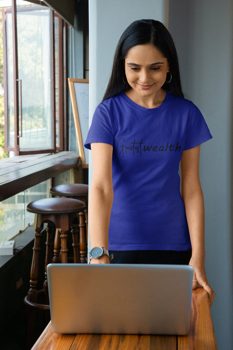 WOMENS ROYAL BLUE ROUNDNECK T-SHIRT