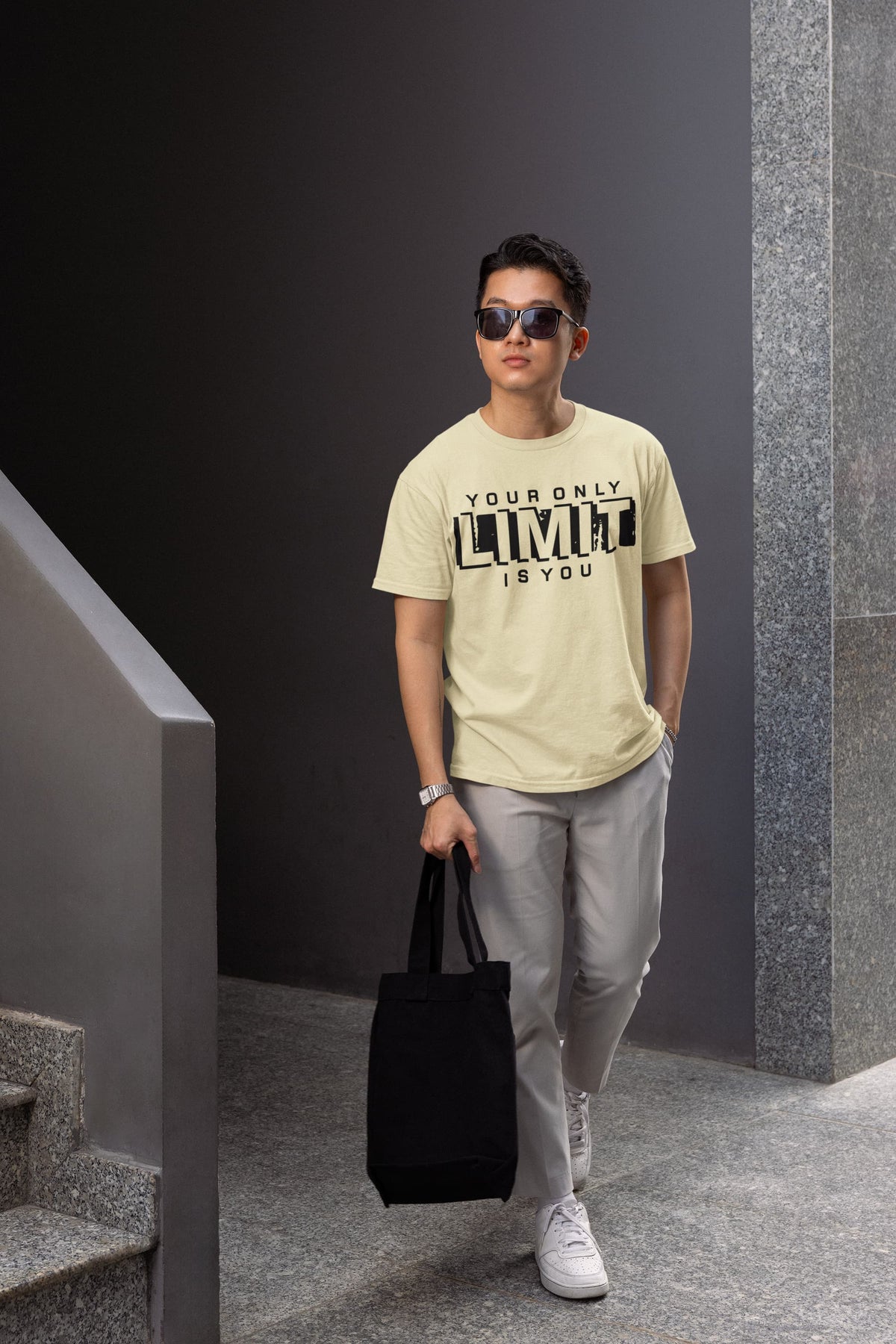 Men's Almond Round Neck T-shirt
