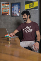 MENS BURGUNDY ROUNDNECK T-SHIRT