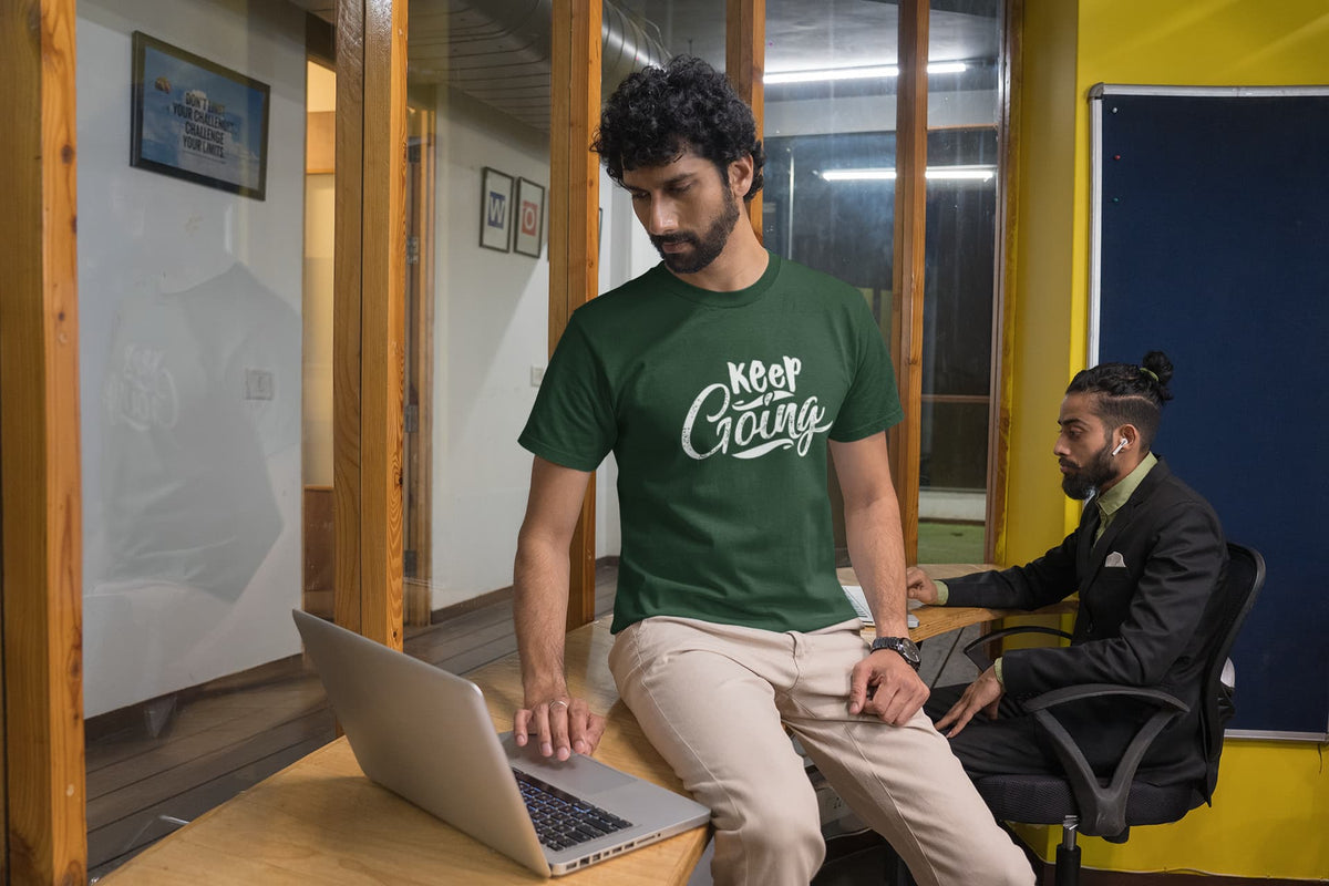 Karavirs® Avalanche Olive Green graphic tee for men India