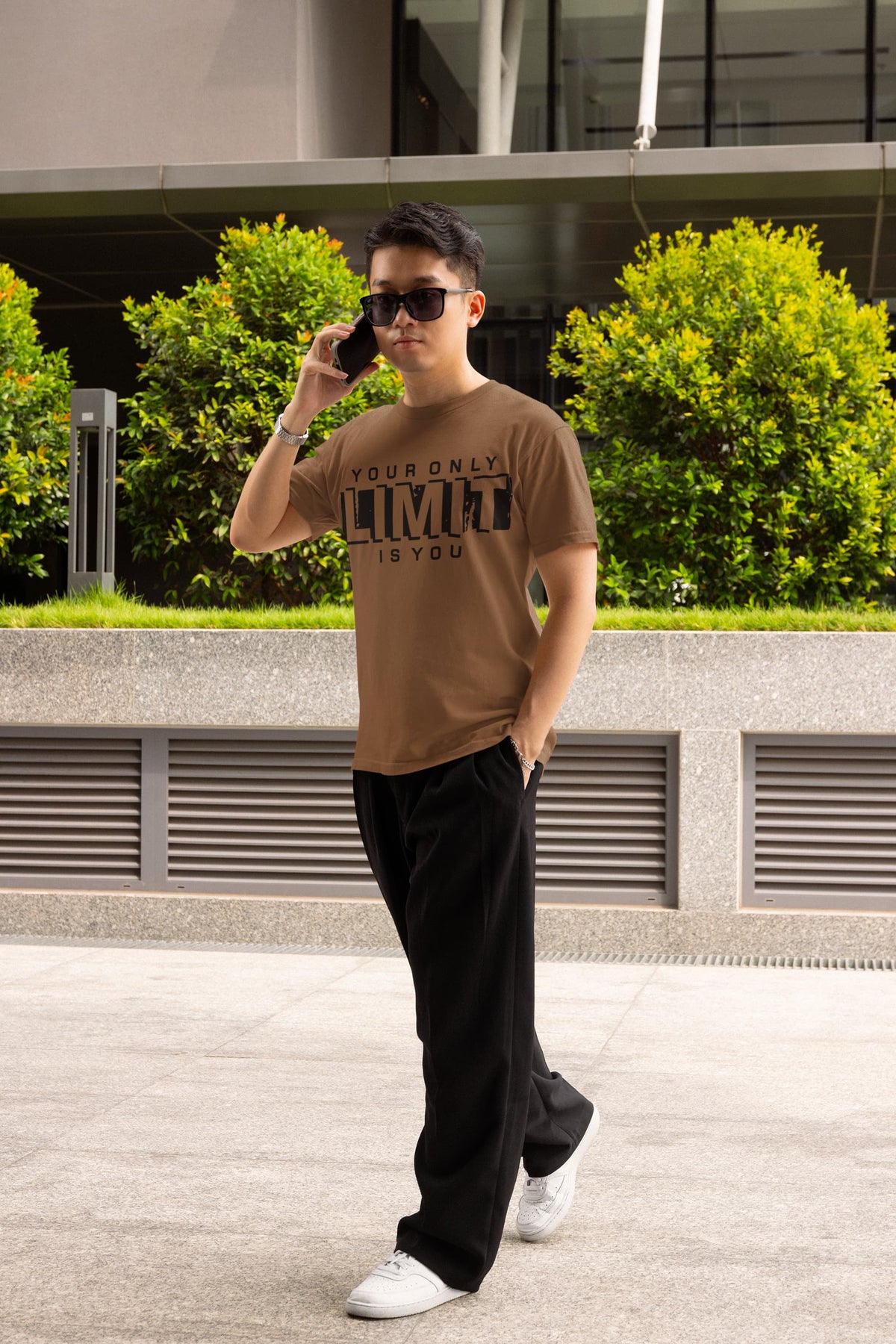 Men's Chocolate Brown Round Neck T-shirts