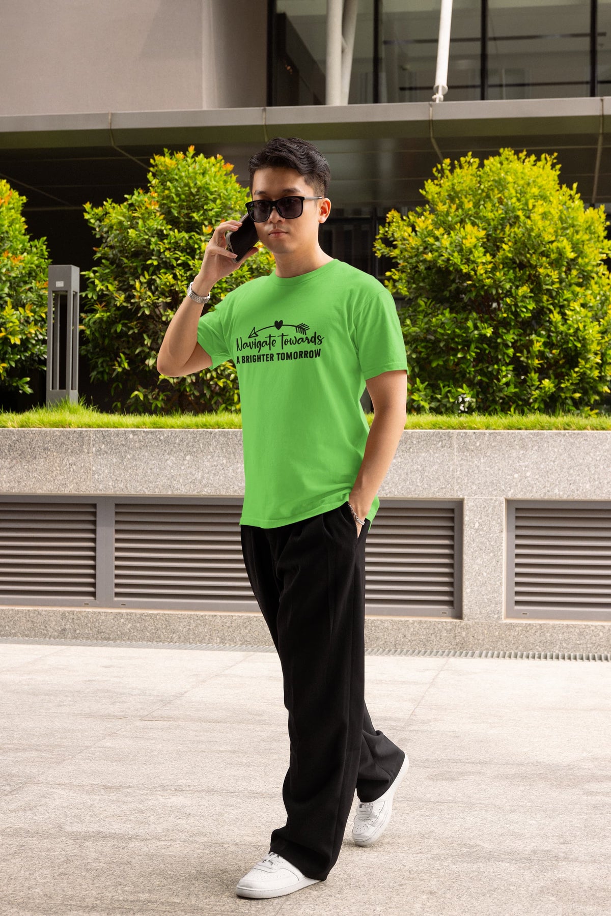 MENS LIRIL GREEN ROUNDNECK T-SHIRT