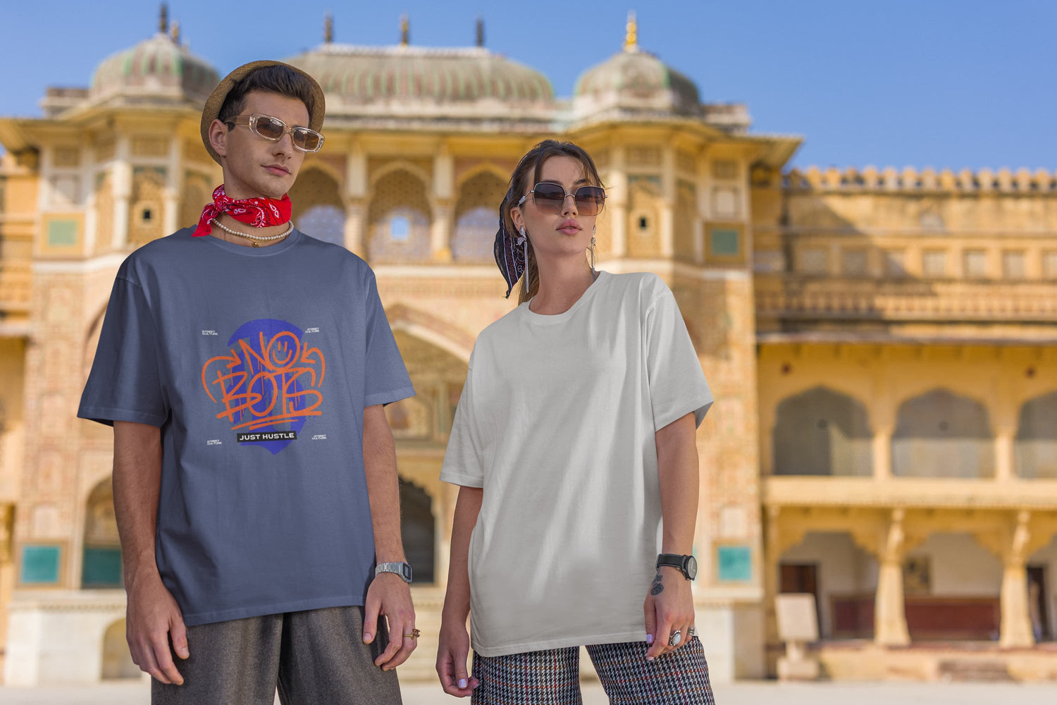 MENS STEEL GREY OVERSIZED T-SHIRT