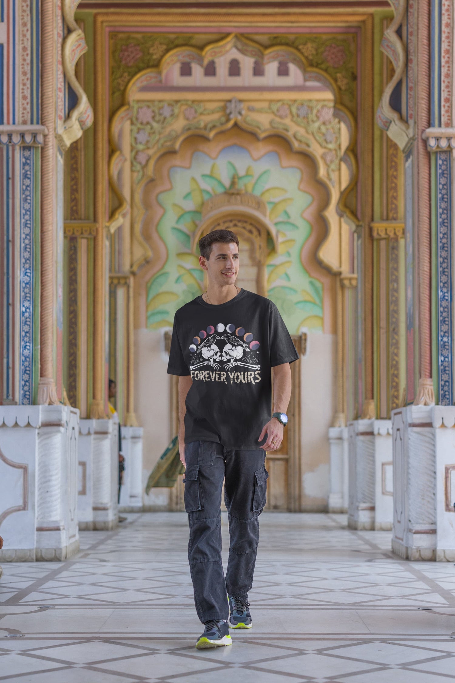 Men’s Black Oversized Round Neck T-shirts