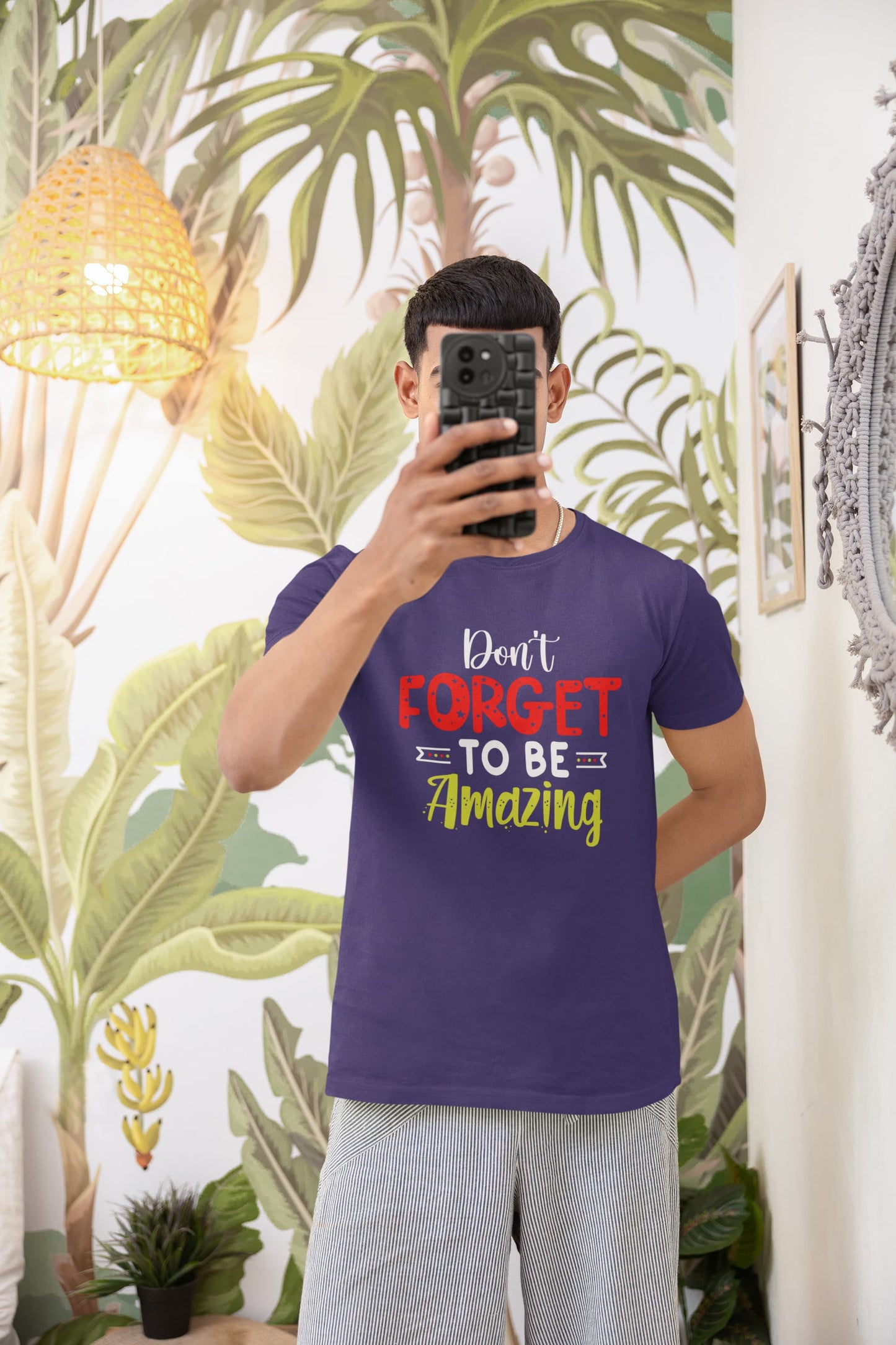 MENS PURPLE ROUNDNECK T-SHIRT