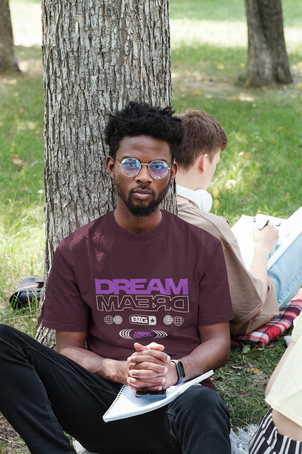 Karavirs® Eclipse Burgundy graphic tee for men India