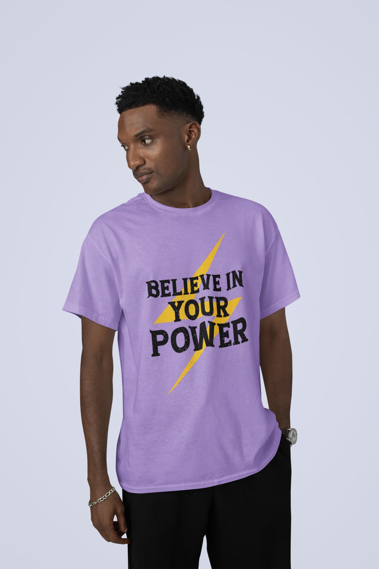 MENS IRIS LAVENDER ROUNDNECK T-SHIRT