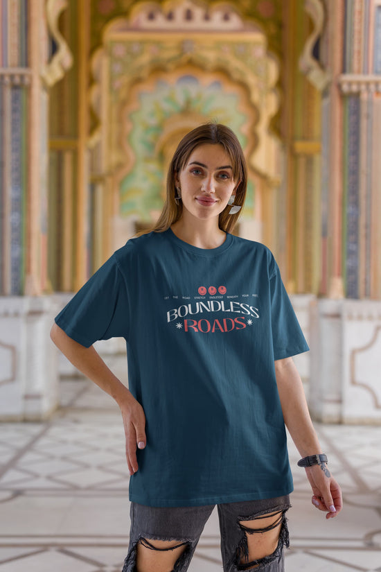 UNISEX NAVY BLUE OVERSIZED T-SHIRT