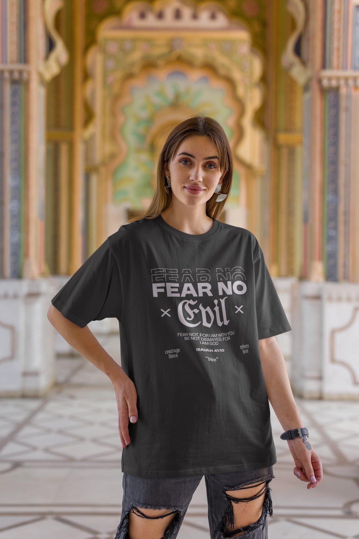 UNISEX BLACK OVERSIZED T-SHIRT