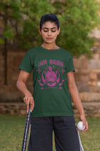Women's Olive Green Round Neck T-shirt