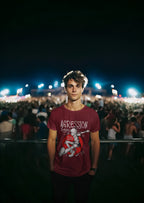Men's Maroon Round Neck T-shirt