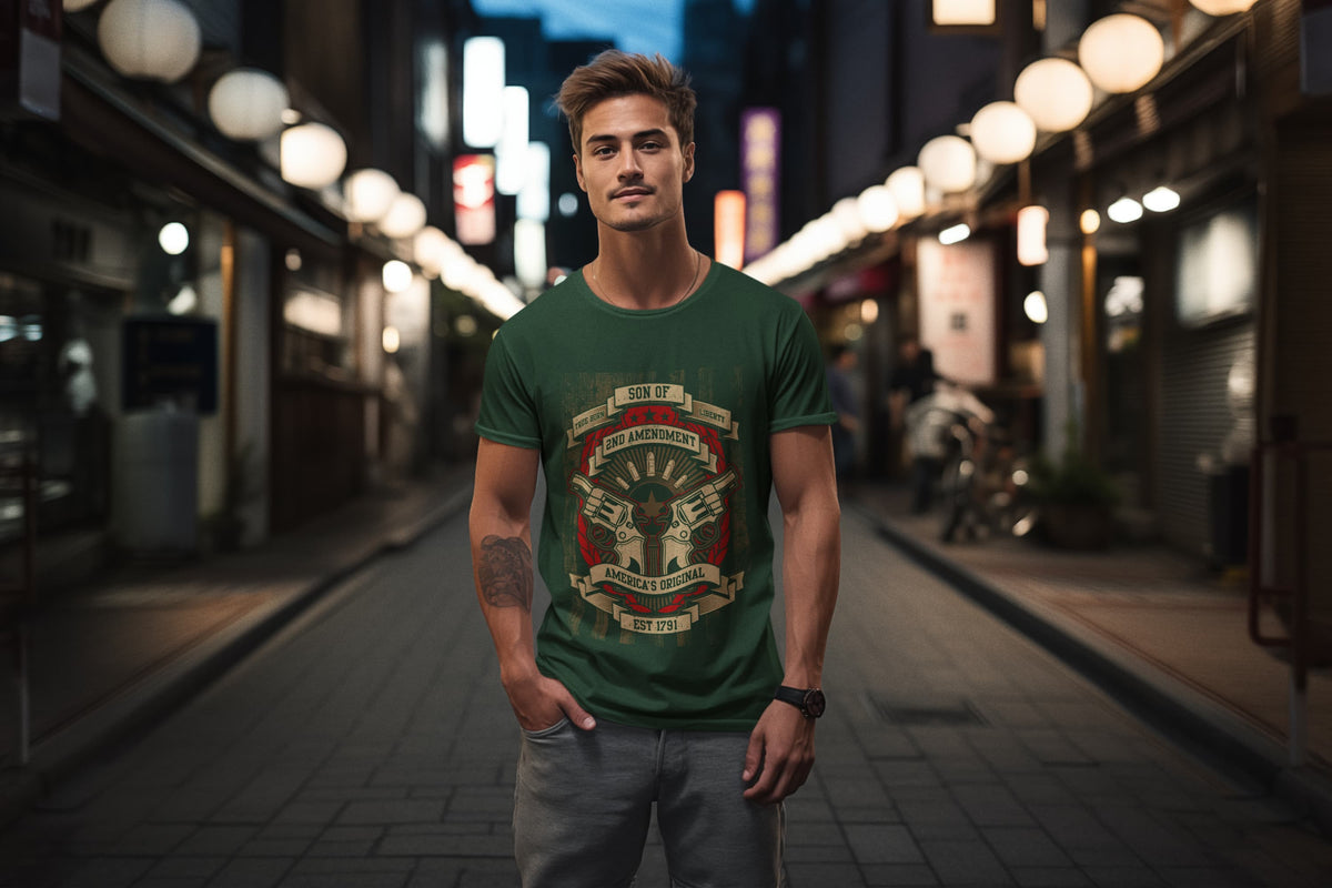 Karavirs® Deliberate Olive Green graphic tee for men India