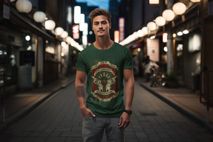 Men's Olive Green Round Neck T-shirt