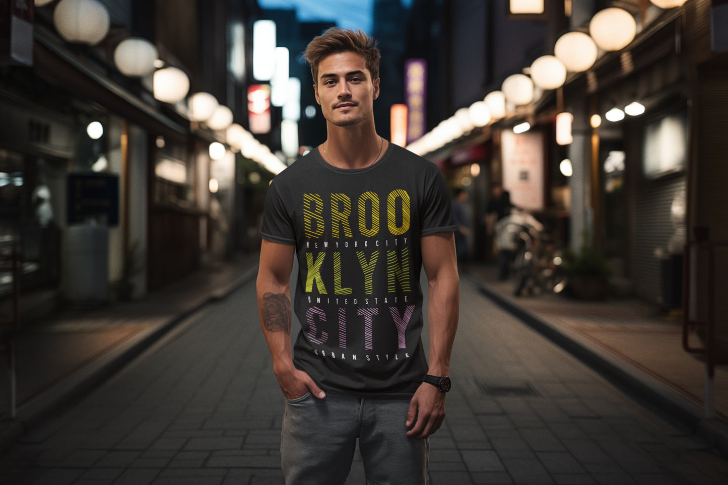 Men's Black Round Neck T-shirts