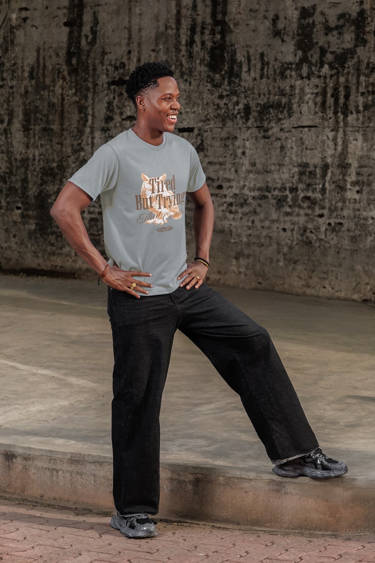 Karavirs® Weary Silver Frost graphic tee for men India