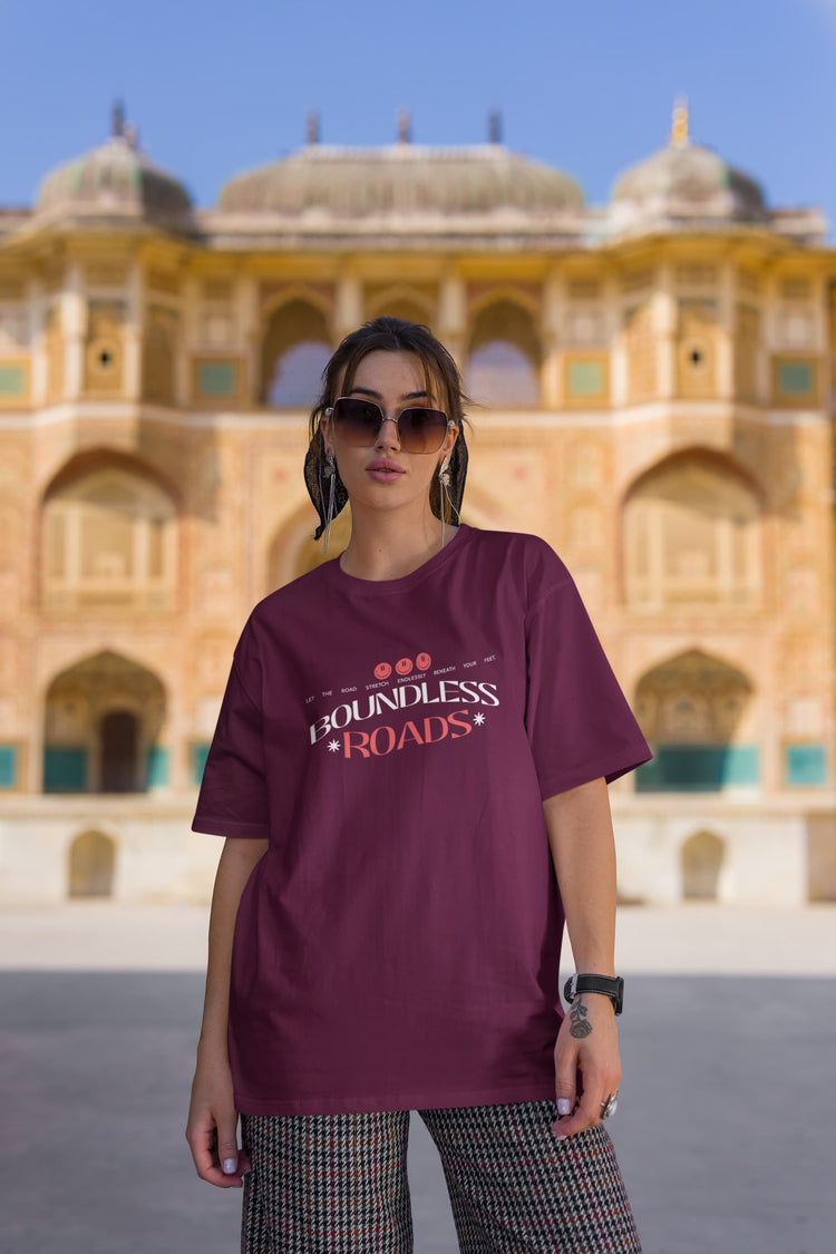 UNISEX BURGUNDY OVERSIZED T-SHIRT
