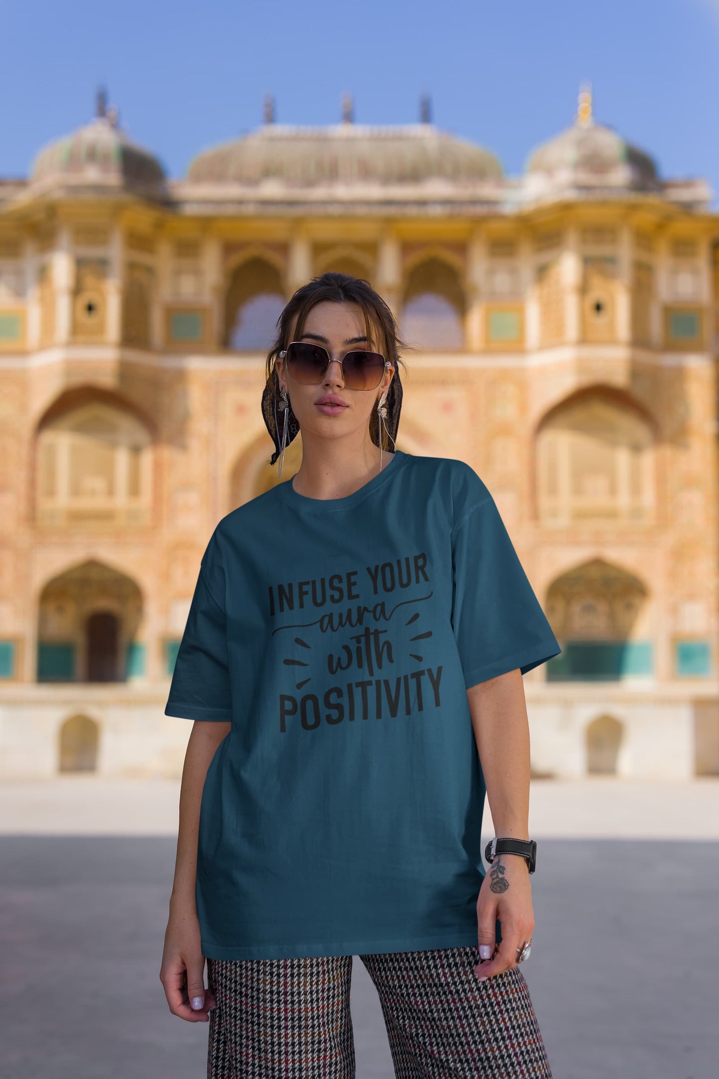 UNISEX NAVY BLUE OVERSIZED T-SHIRT