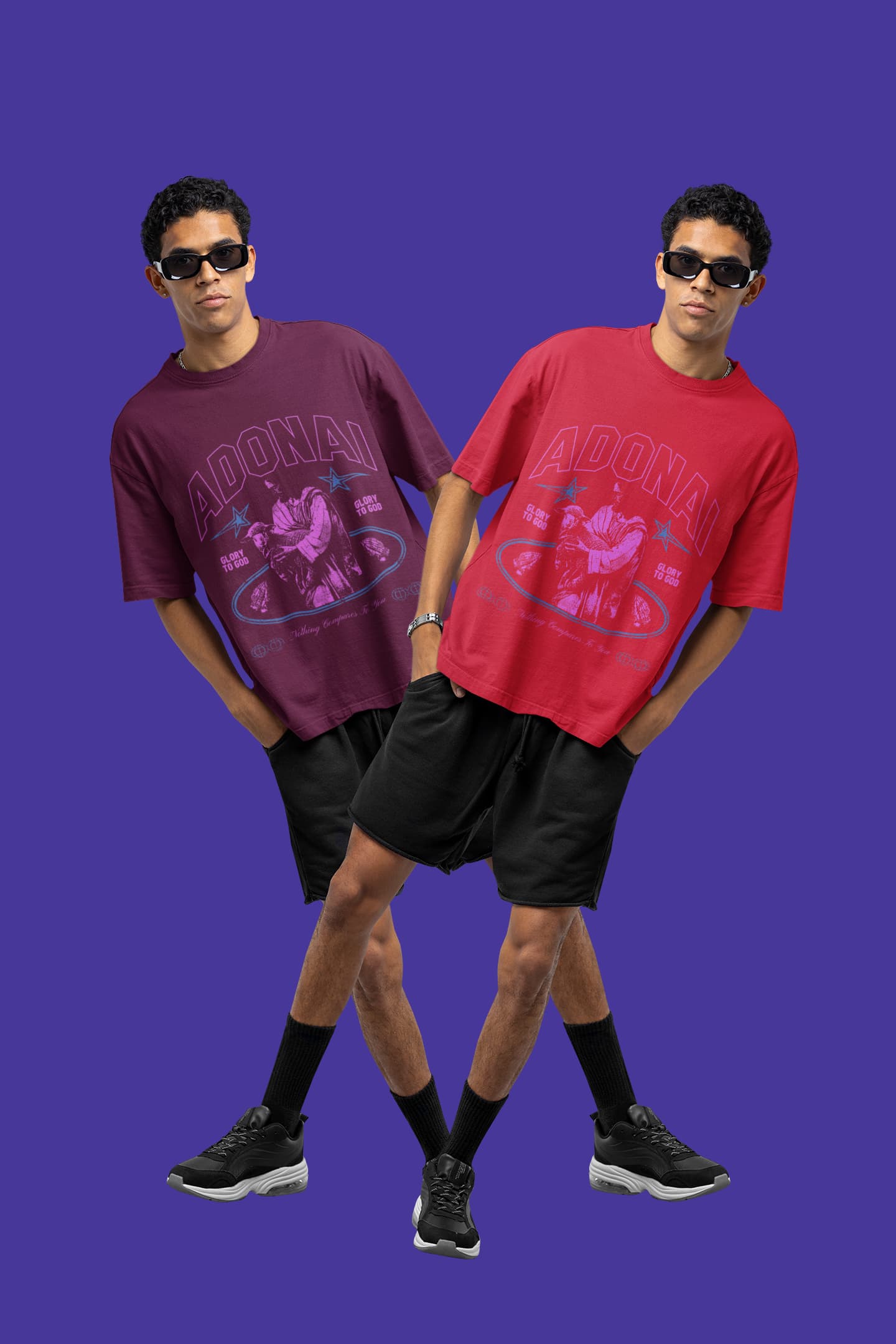Men' Oversized Round Neck T-shirt